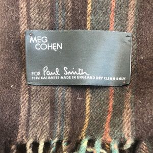 Meg Cohen for Paul Smith 100% Cashmere Made in England Scarf